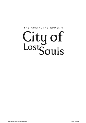 Cover of City of Lost Souls