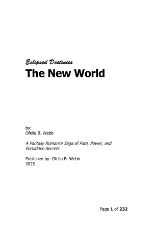 Cover of Eclipsed Destinies - Book 2: A New World