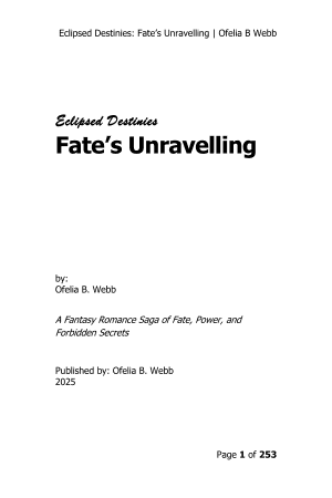 Cover of Eclipsed Destinies - Book 3: Fate's Unravelling